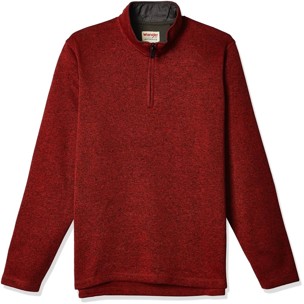 NWT Wrangler Authentics Fleece Quarter Zip Sweater
